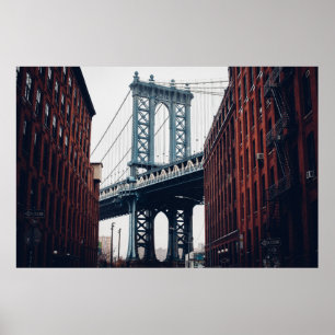 FOTO DER BRÜCKE VON MANHATTAN AM TAG POSTER