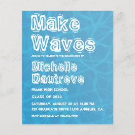 Foto der coolen Surfer Graduation Party Flyer