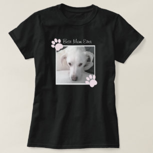 Foto der einzigartigen Niedlichen Weißen Hunde Pin T-Shirt