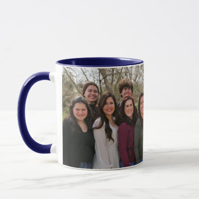 Foto der Familie2 Benutzerdefinierte Combo-Tasse v Tasse (Links)