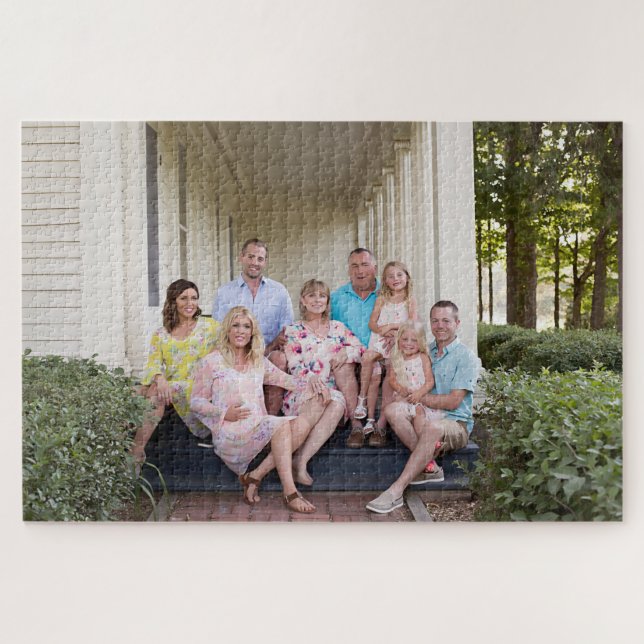 Foto der Familie behalten Puzzle (Horizontal)
