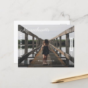 Foto der Familie Moderne Redaktion Reiseziel Feiertagspostkarte