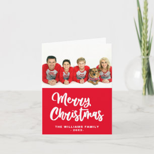 Foto der Familie Name frohe Weihnachten rot und we