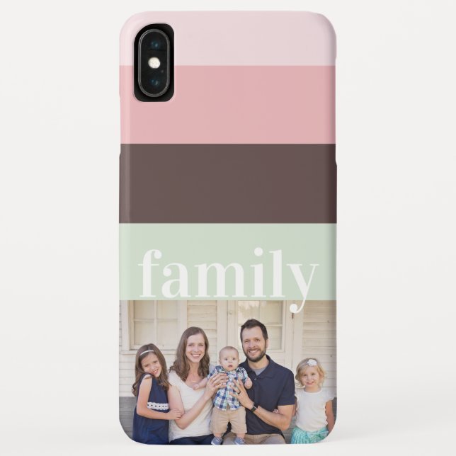 Foto der Familie Rosa Braun und Grün Case-Mate iPhone Hülle (Rückseite)