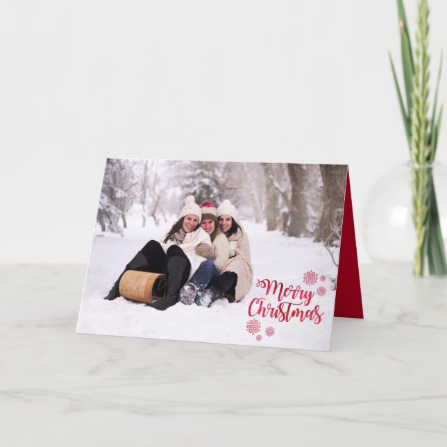 Foto der Familie, Weihnachtsbild Feiertagskarte (Vorderseite)