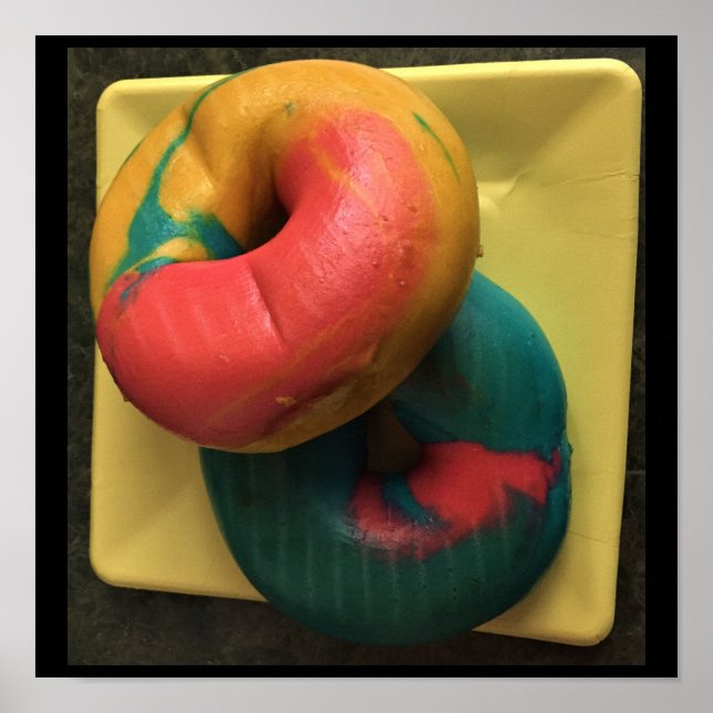 Foto der farbenfrohen Bagels Poster (Vorne)