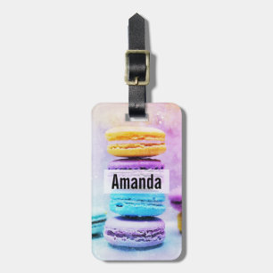 Foto der farbenfrohen, köstlichen Macarons Gepäckanhänger