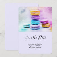 Foto der farbenfrohen Macarons