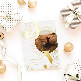 Foto der Freude Moderne konzentrische Zirkel Folien Feiertagskarte