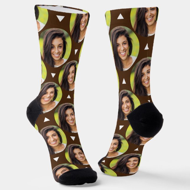 Foto der Freundin für Boyfriend Brown Socks Socken (Gewinkelt)