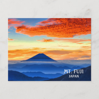 Foto Der Fuji Vulkan Japan bei Sonnenuntergang Postkarte