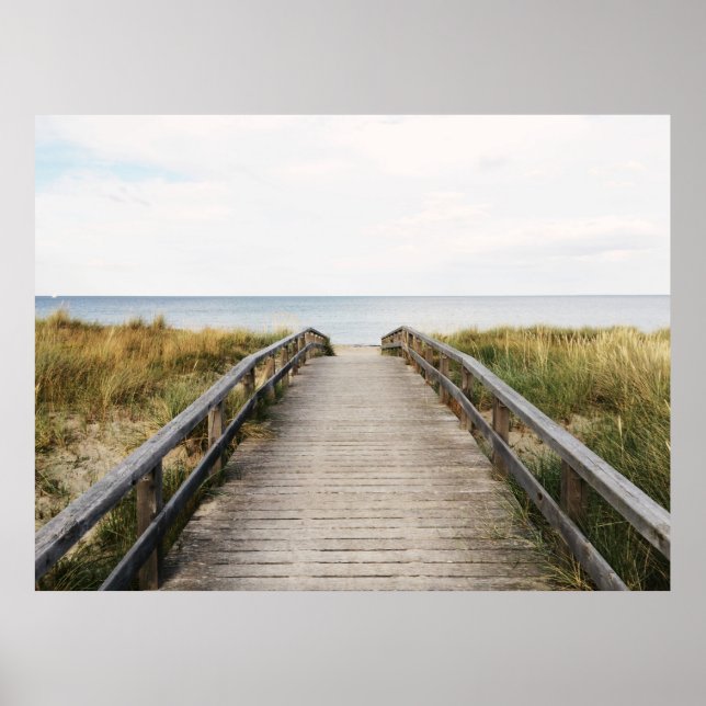 FOTO DER GARTENHOLZBRÜCKE POSTER (Vorne)