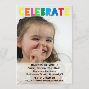 Foto der Geburtstagspartei von Mädchen Einladungen