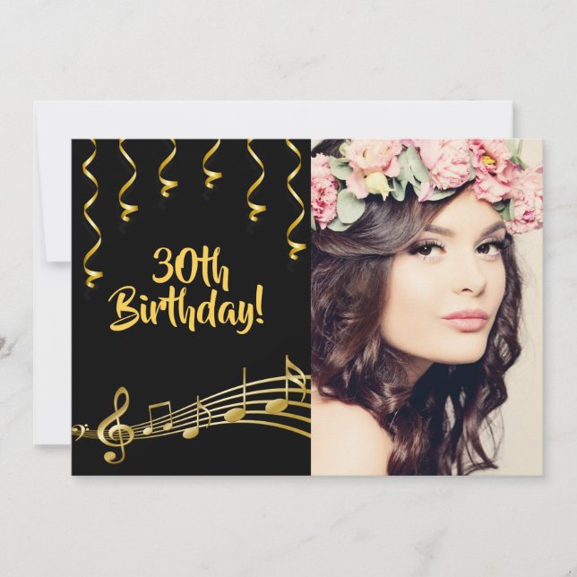 Foto der Geburtstagsparty Einladung (Vorderseite)