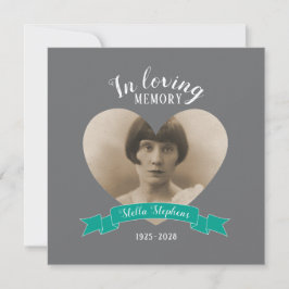 Foto der Gedenkfeier aquamarine Beerdigung der Ban Einladung