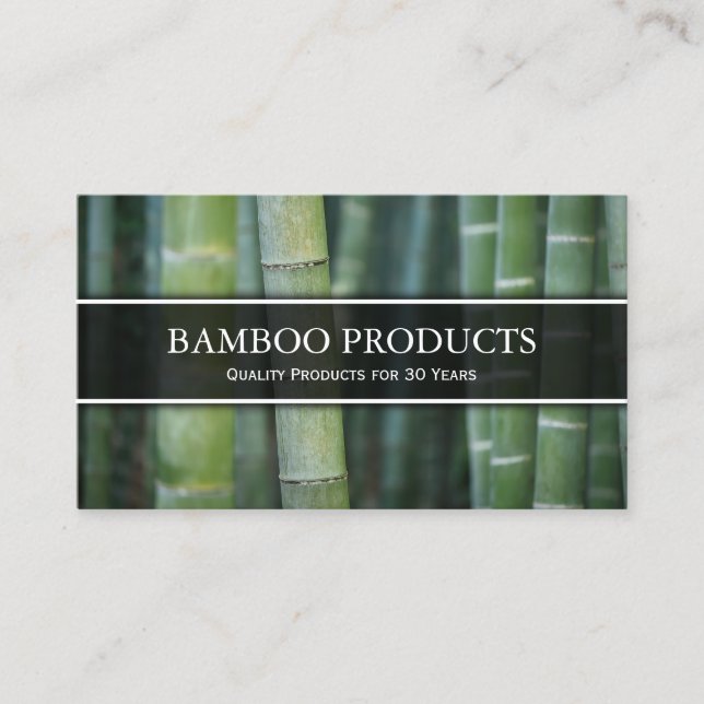 Foto der Green Bamboo Business Card Visitenkarte (Vorderseite)