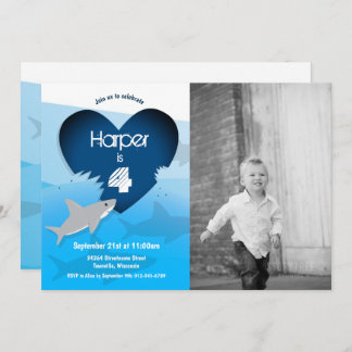 Foto der Hai-Geburtstagspartei Einladung