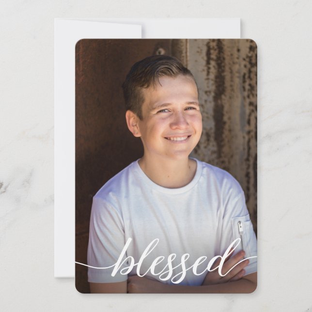 Foto der heiligen Kommunion Dankeskarte (Vorderseite)