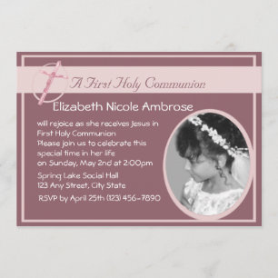 Foto der Heiligen Kommunion Einladung