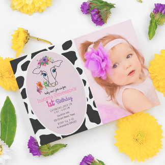 Foto der Heiligen Kuh 1. Geburtstag Einladung
