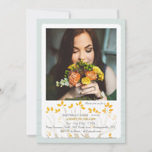 Foto der Herbstzweige Einladung