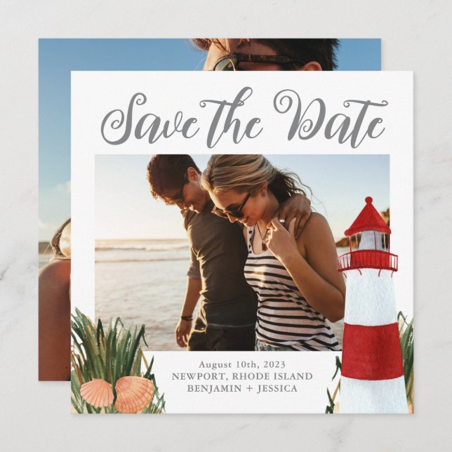 Foto der Hochzeit in Urlaubsort Save The Date (Vorne/Hinten)