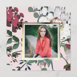 Foto der hübschen Blush-Blues-Graduation Einladung