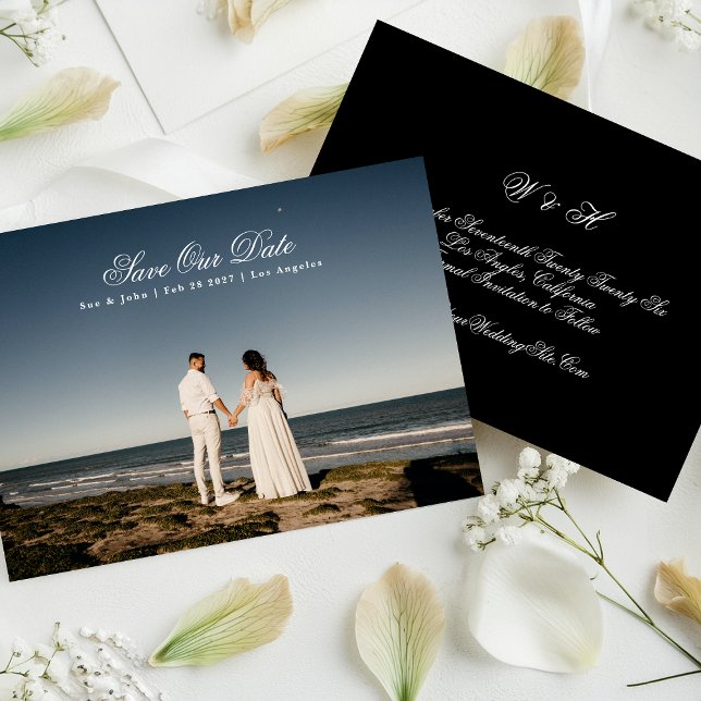 Foto der klassischen Kalligraphie Save The Date (Von Creator hochgeladen)