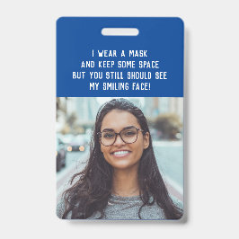 Foto der Lehrerin und Name blau Ausweis