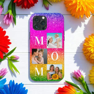 Foto der lila Gelben Sparkle Case-Mate iPhone Hülle