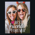 Foto der modernen BESTE FREUNDIN Beste Freunde für Künstlicher Leinwanddruck<br><div class="desc">Moderne BESTE FREUNDIN Foto Leinwand mit einem trendigen Best Friends Forever Overlay in weißer,  moderner Schrift mit einem niedlichen rosa Herz dekoriert. Einfach anpassbar,  indem Sie Ihr Lieblings-Foto hinzufügen,  indem Sie die Vorlagenfelder bearbeiten.</div>