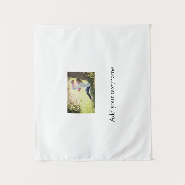 Foto der Mutter-Tochter-Familie fügt Bildtext-Name Wandteppich (Vorderseite)