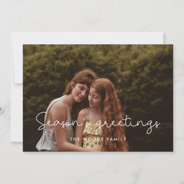 Foto der niedlichen Jahreszeit Feiertagskarte (Vorderseite)