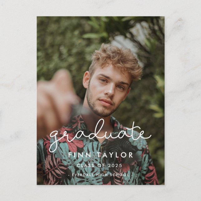 Foto der niedlichen Skriptabschlusspartei Postkarte (Vorderseite)