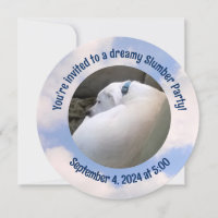 Foto der Party Einladung für Hunde schlafend Schlu