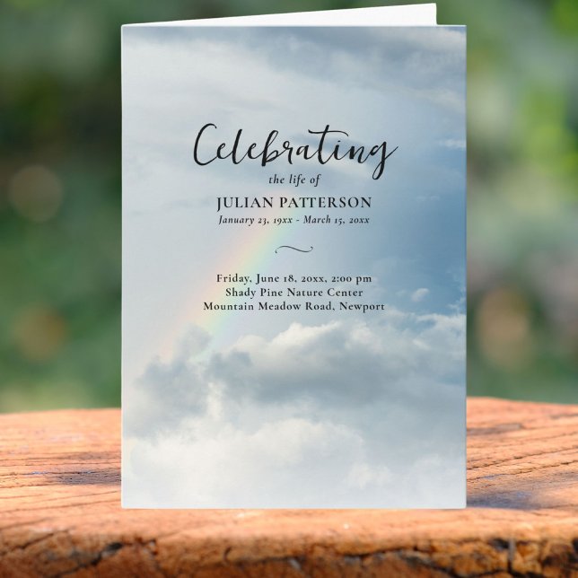 Foto der Regenbogenwolken, Beerdigung des Lebens Programm (Von Creator hochgeladen)