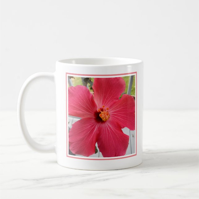 Foto der Rosa Hibiskus Blume Bibel Verse Tochter Kaffeetasse (Links)
