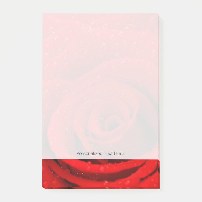 Foto der Rote Rose Hintergrund Post-it Klebezettel (Vorderseite)