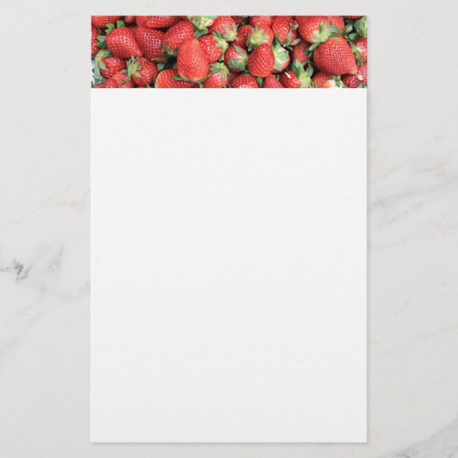 Foto der Roten Juicy Erdbeeren Briefpapier (Vorderseite)