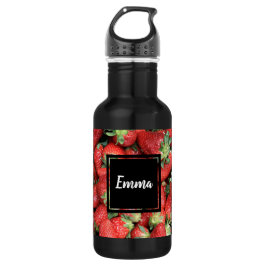 Foto der Roten Juicy Erdbeeren Edelstahlflasche