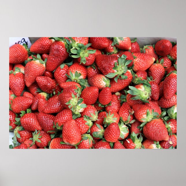 Foto der Roten Juicy Erdbeeren Poster (Vorne)