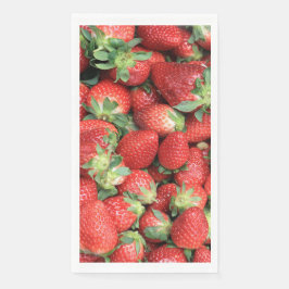 Foto der Roten Juicy Erdbeeren Serviette