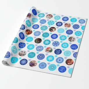 Foto der Schneeflocken Geschenkpapier