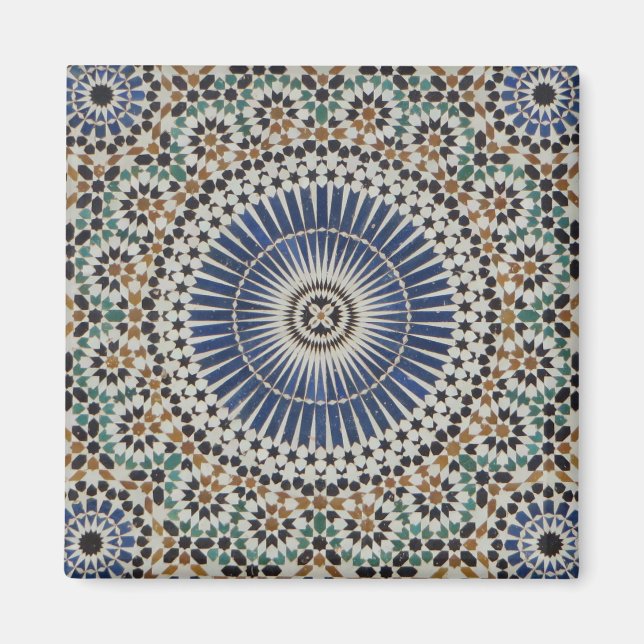 Foto der schönen marokkanischen Mosaikfliese Magnet (Vorne)