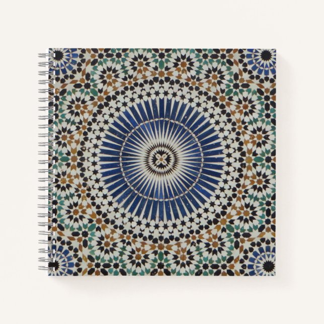 Foto der schönen marokkanischen Mosaikfliese Notizbuch (Vorderseite)