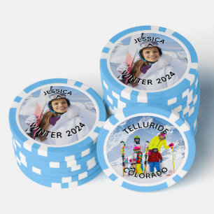 Foto der Schwarzweißtextanzeige Pokerchips