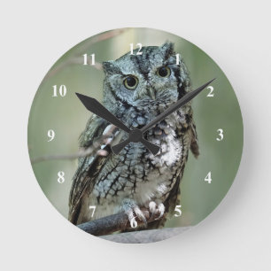 Foto der Sektion "Screech Owl Tree" Runde Wanduhr