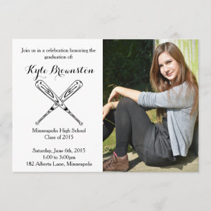 Foto der Softball Player Graduation Party - Einlad Einladung