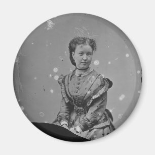 Foto der unbekannten Dame aus der Ära des Bürgerkr Magnet