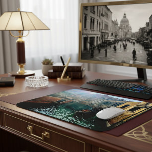 Foto der venezianischen Kanalgondel in italienisch Mousepad